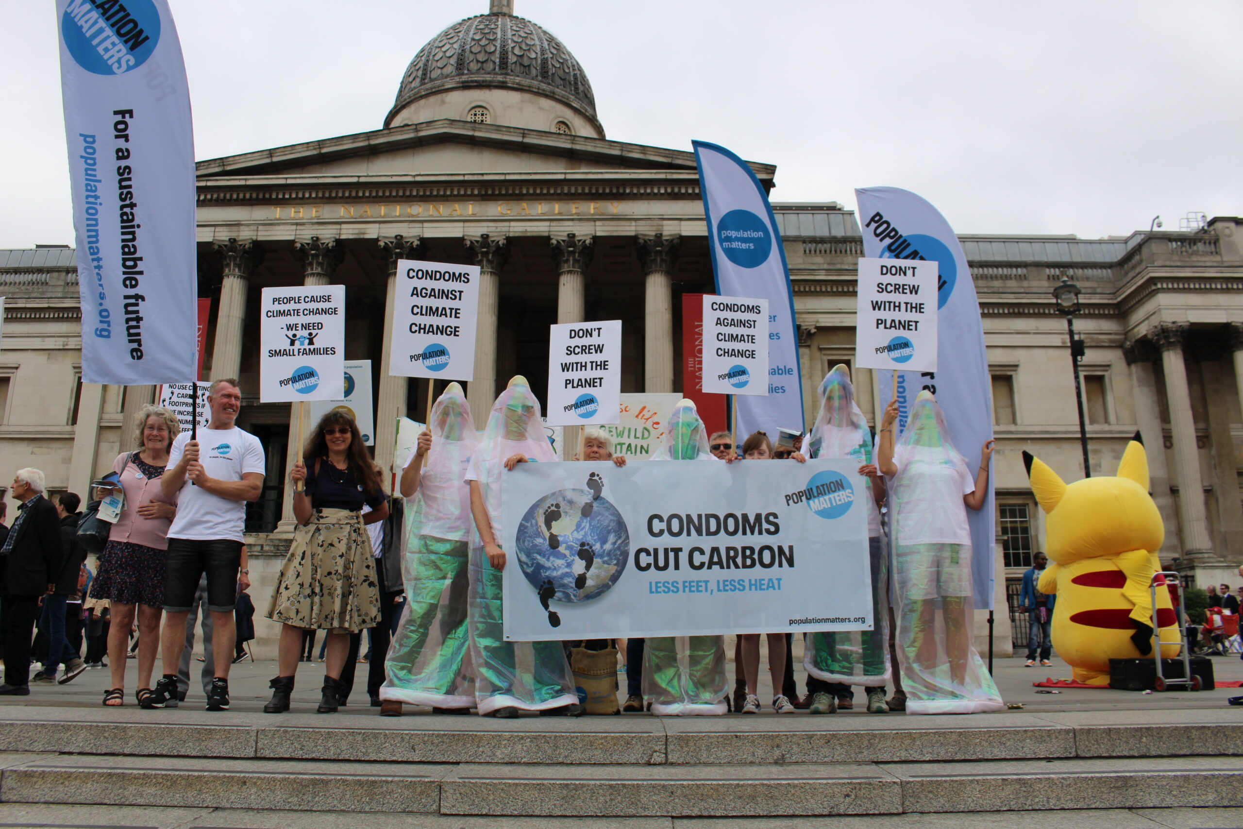 Condoms cut carbon – Population Matters at the Mass Climate Lobby