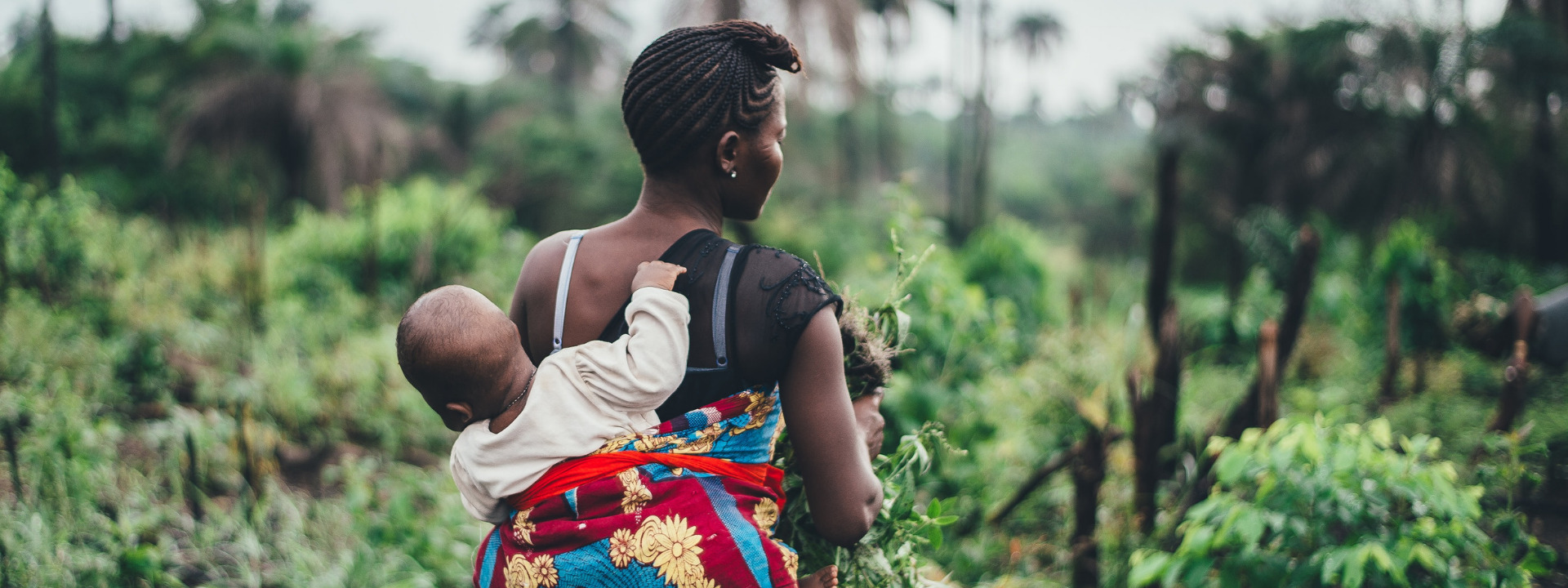 Sierra Leone woman with baby banner