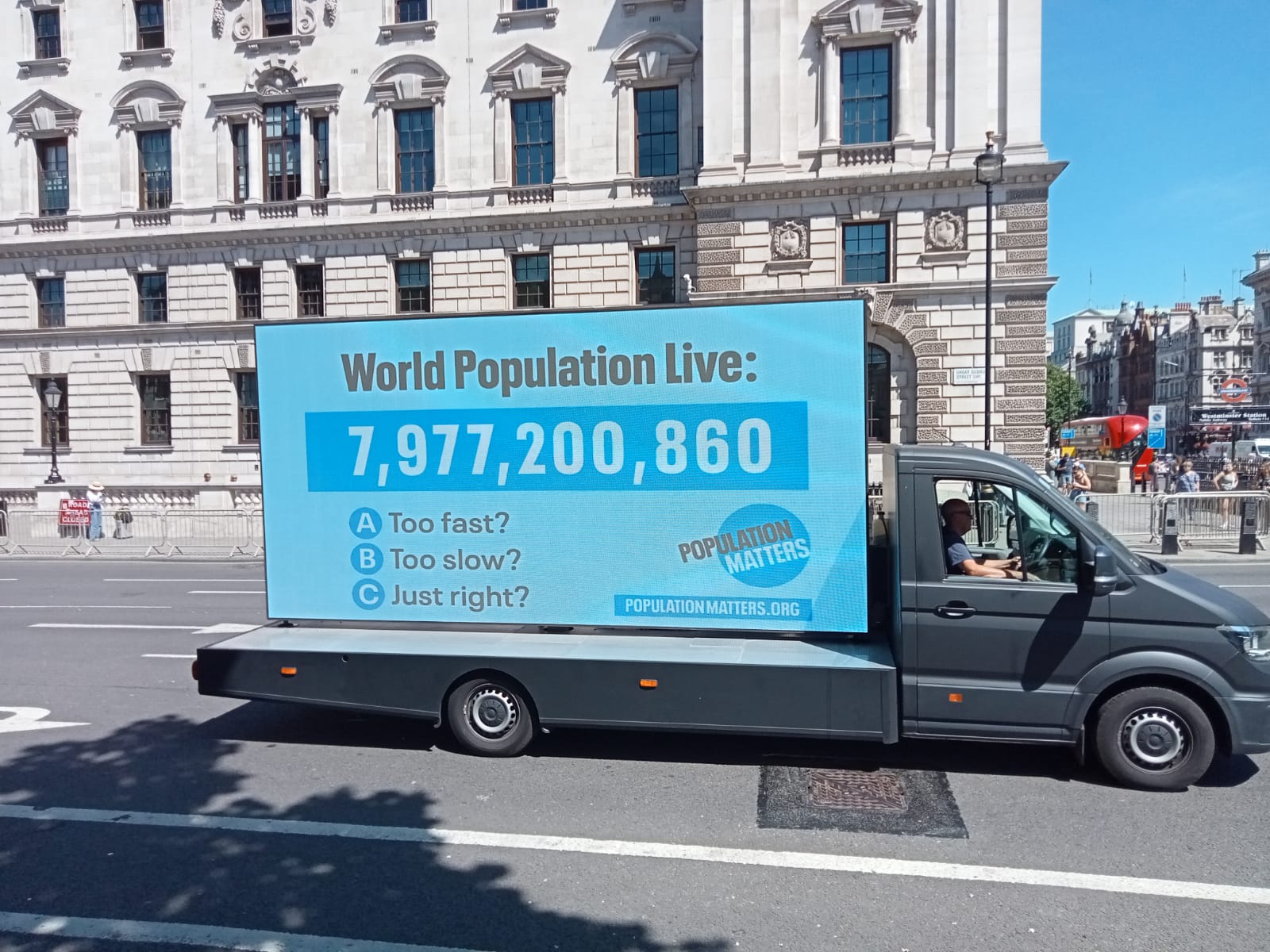 Our live population counter in London on World Population Day 2022