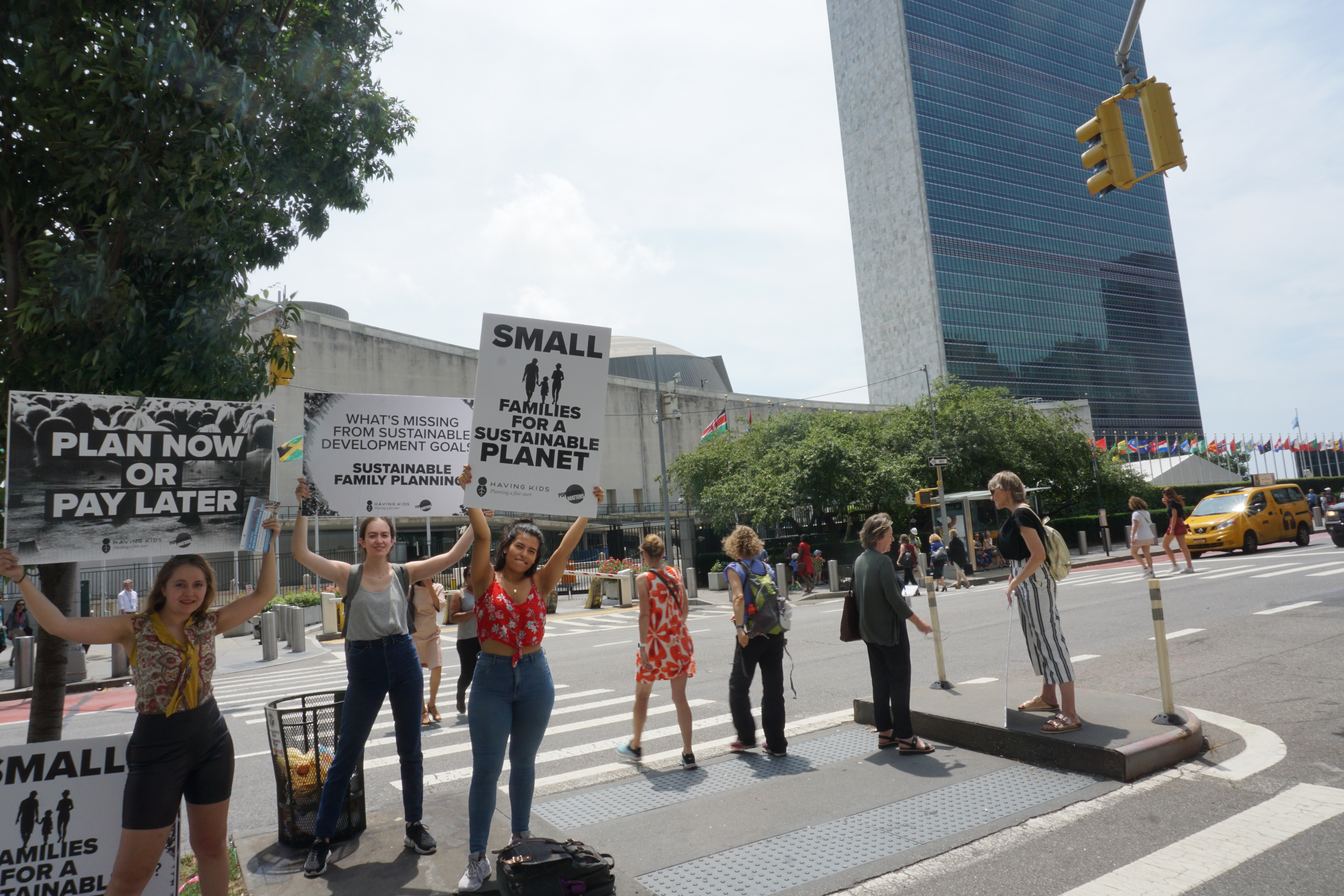 World Population Day New York 2019 placards