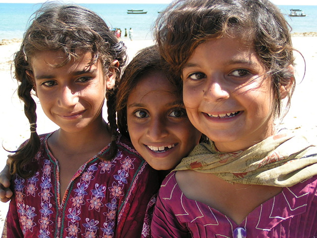 Pakistani girls smiling