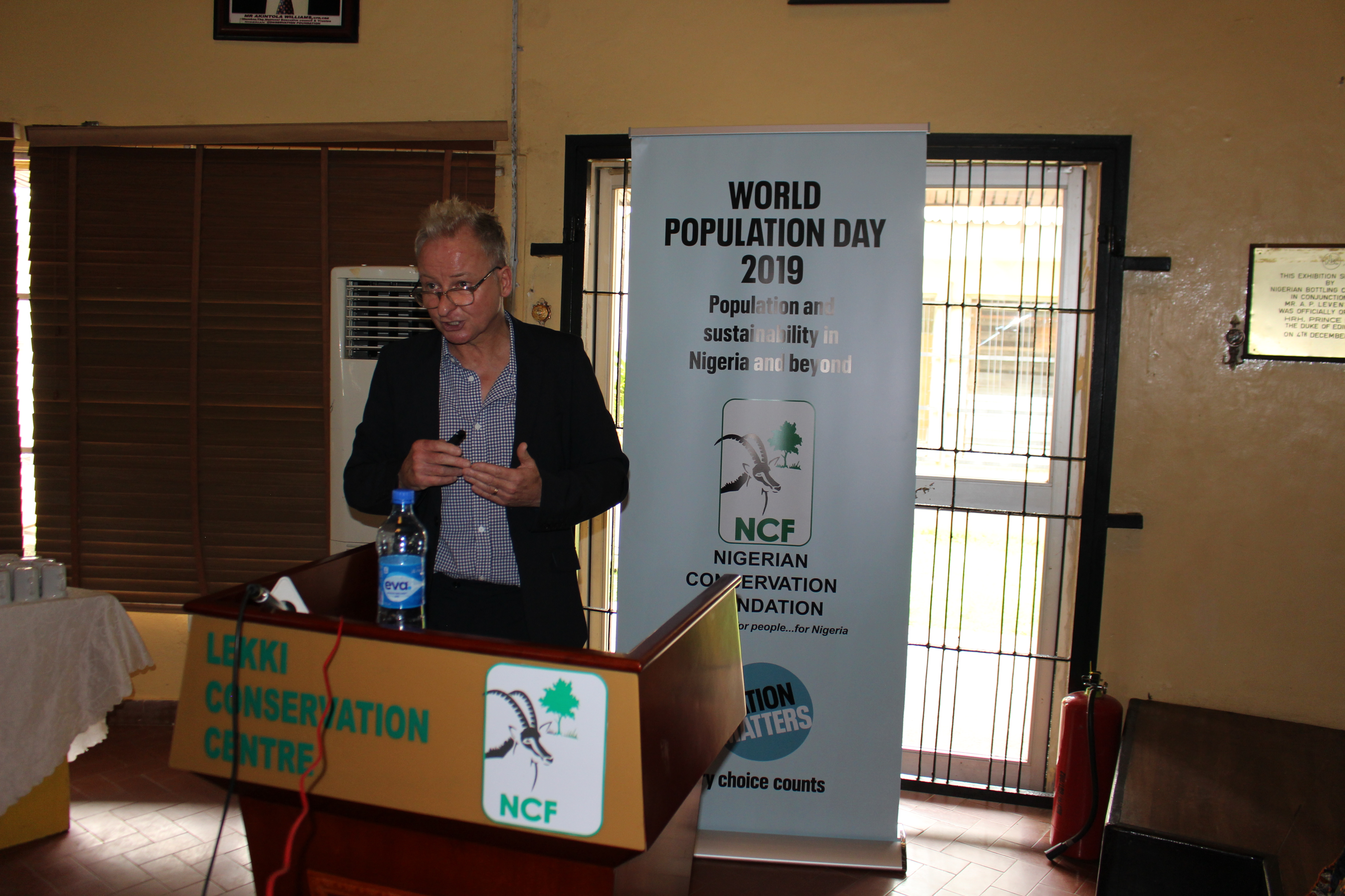 Robin Maynard at World Population Day 2019 forum, Lagos