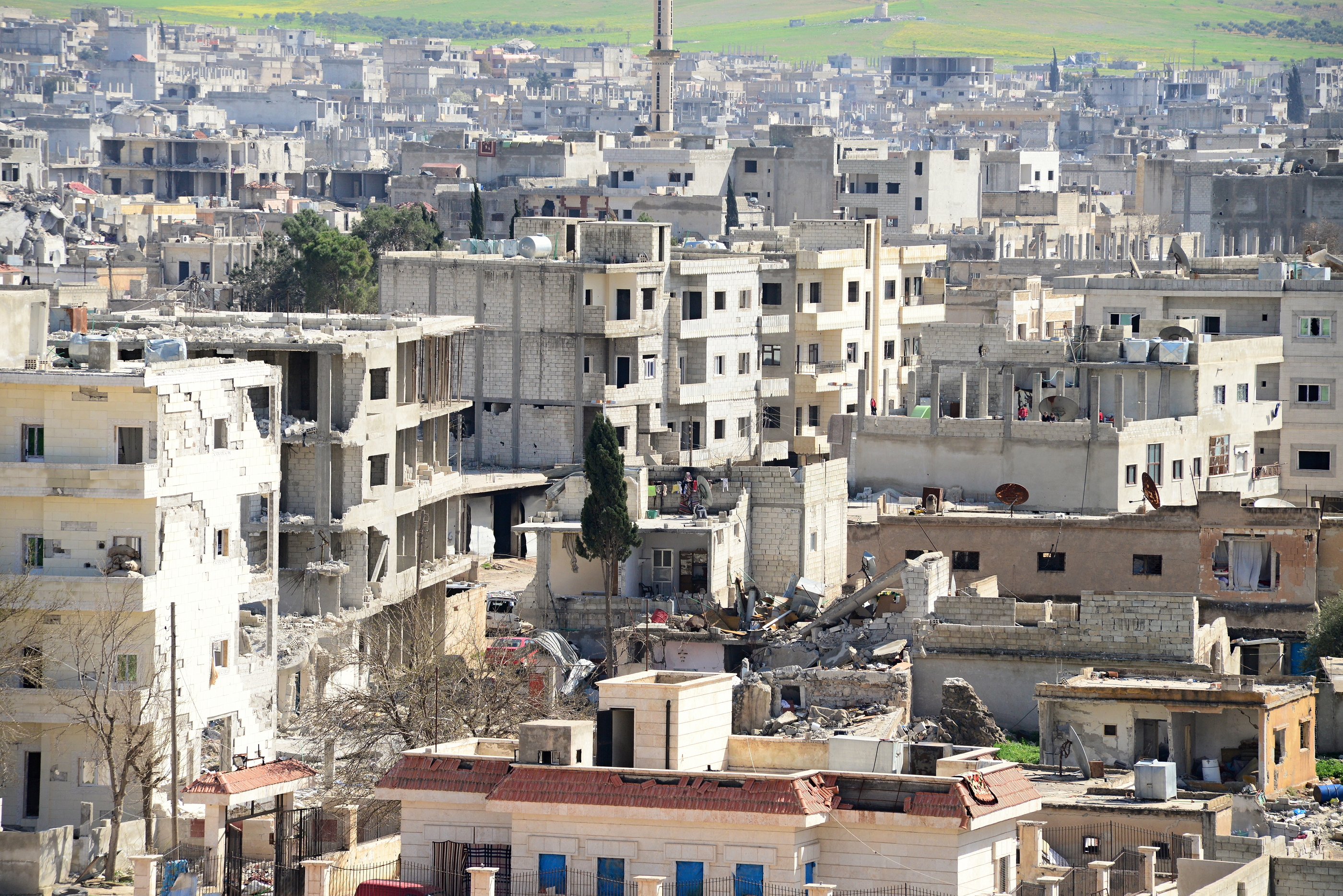 Ruins of Kobane in Syria