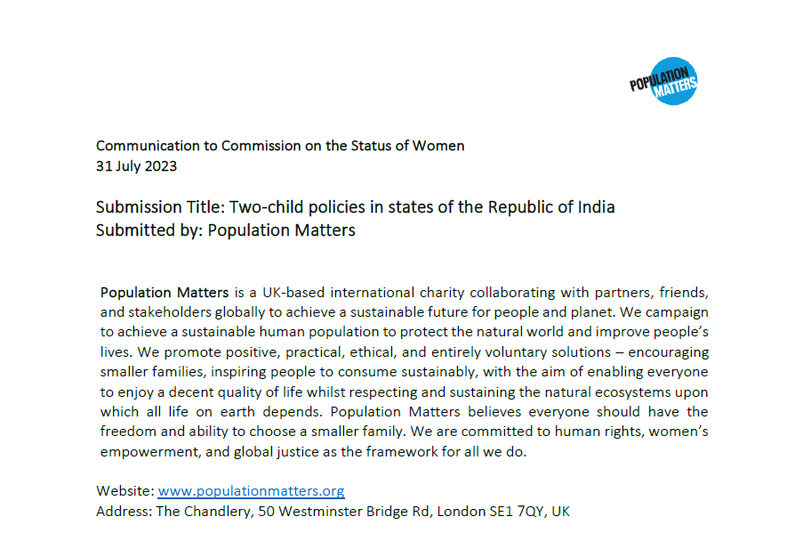 Two-child population policies in India