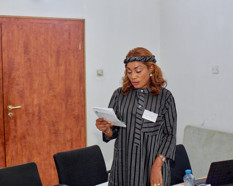 Comfort Attah addressing partners in the North East